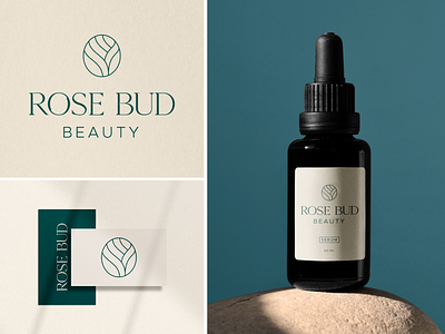 Modern branding and logo design for rosebud beauty