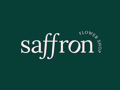 Minimalistic logo design for Saffron flower shop