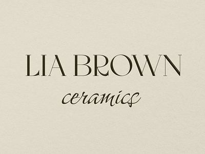 Minimal logo design for Lia Brown Ceramics | branding design