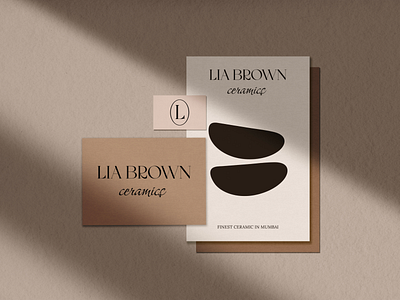 Branding stationery design for Lia Brown Ceramics | logo design