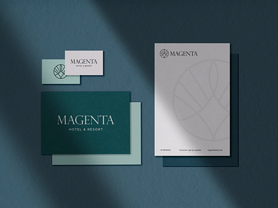 Minimal branding design for Magenta hotel | stationery design