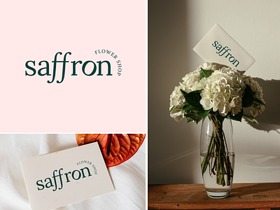 Modern branding design for Saffron flower shop | elegant brand