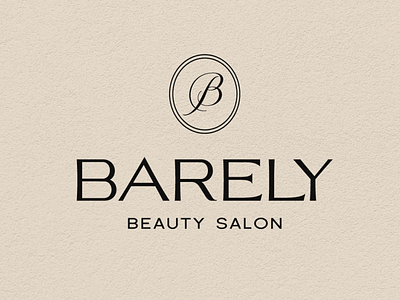 Minimal logo design for Barely beauty salon | Modern brand logo