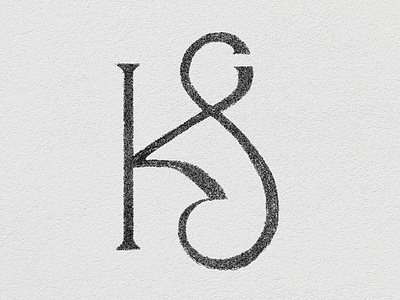 KS monogram design | rough sketch | minimal logo mark