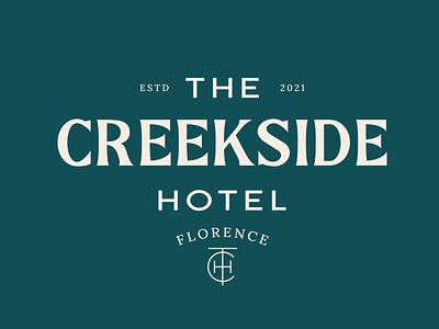 Minimal logo design for Creekside hotel | Modern logo design