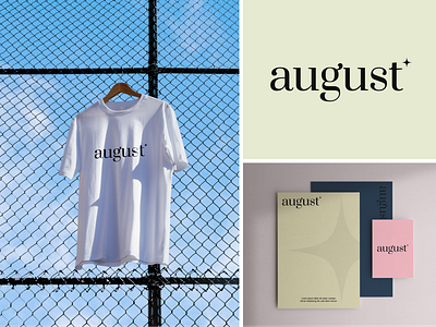 August - modern logo and identity