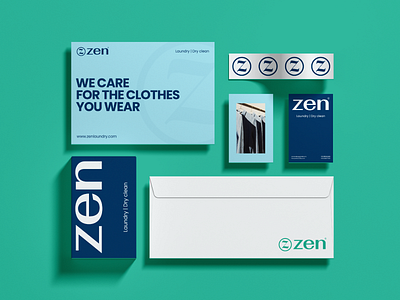 Modern branding design - Zen laundry brand identity design branding branding design branding inspiration design inspiration designlogo graphic design illustrator laundry branding logo logo designer logo idea logotype