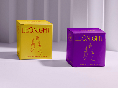 Packaging design - Leonight Candle box packaging brand identity design branding branding design candle packaging color design designlogo graphic design illustrator logo packaging design
