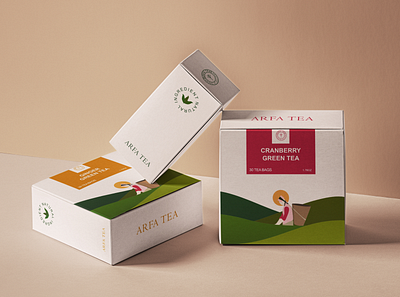 Arfa Tea - Box Packaging design box packaging brand identity design branding branding design design designlogo graphic design illustrator logo packaging design tea packaging