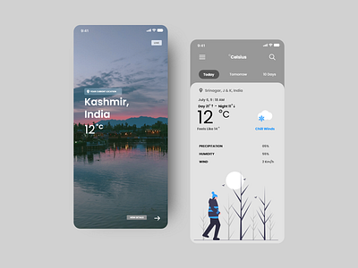 Weather App UI Concept! app design design graphic design illustrations ui design ux design web design website design