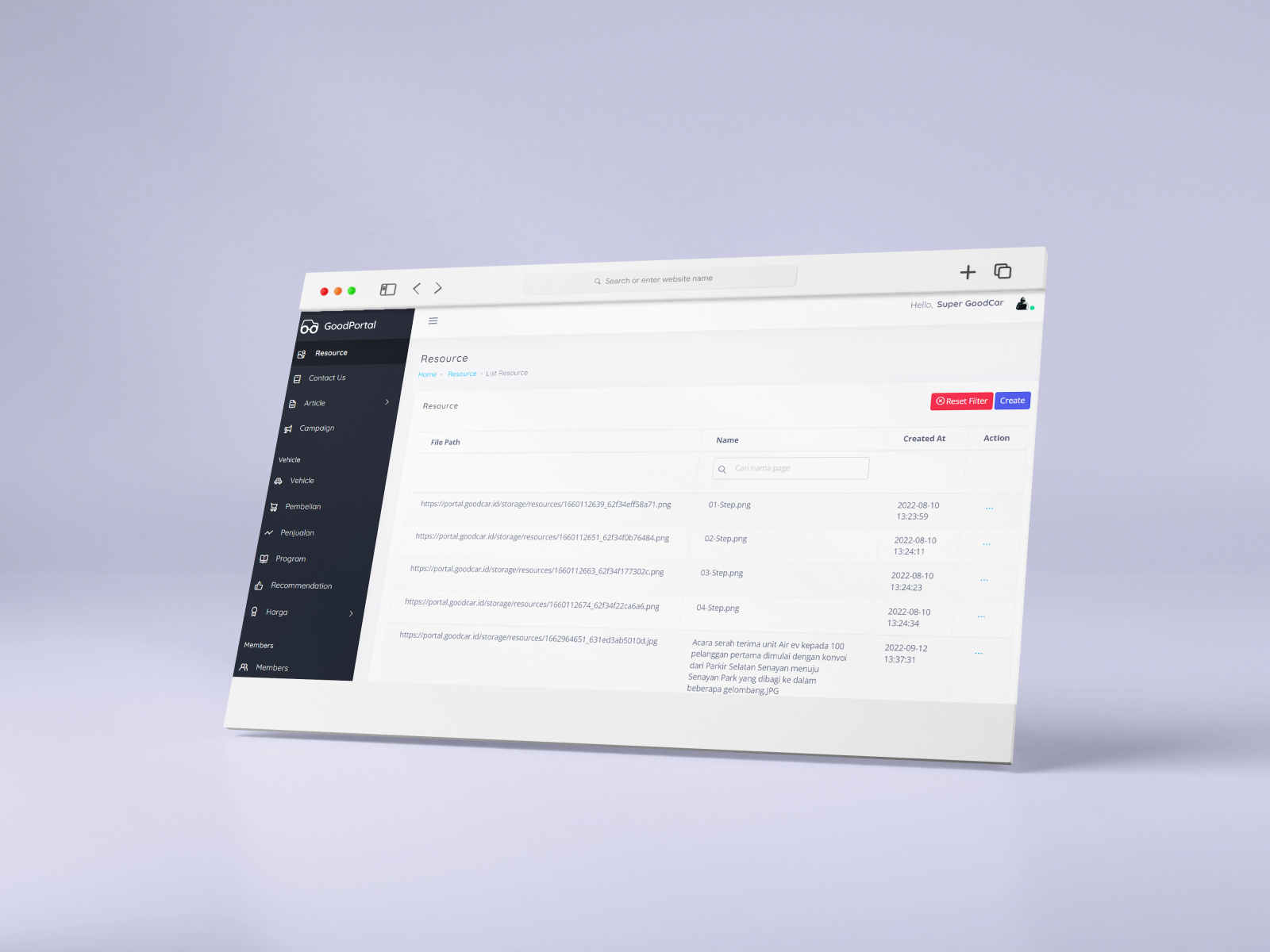 GOODPORTAL, Internal site Project UI DESIGN by Ferri Neldy on Dribbble