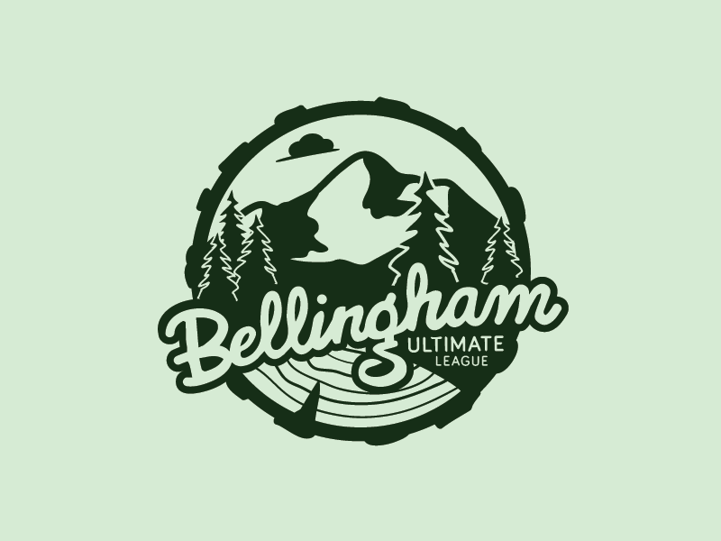 Bellingham Ultimate - Mountain Side league ultimate wood logo trees mountain bellingham
