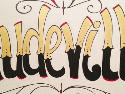 Vaudeville Project exploration handlettering typography vaudeville