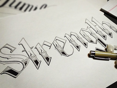 Strength exploration handlettering strength typography