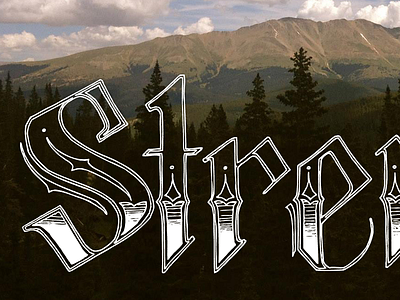 More Strength colorado hand lettering inspiration mountains white lettering