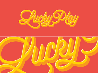 Lucky Play lettering