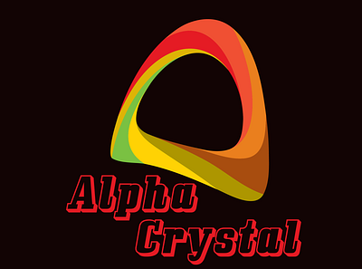 Alpha Crystal Logo 3d branding graphic design logo
