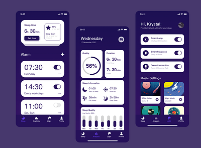 Sleep+ alarm mobile sleep ui