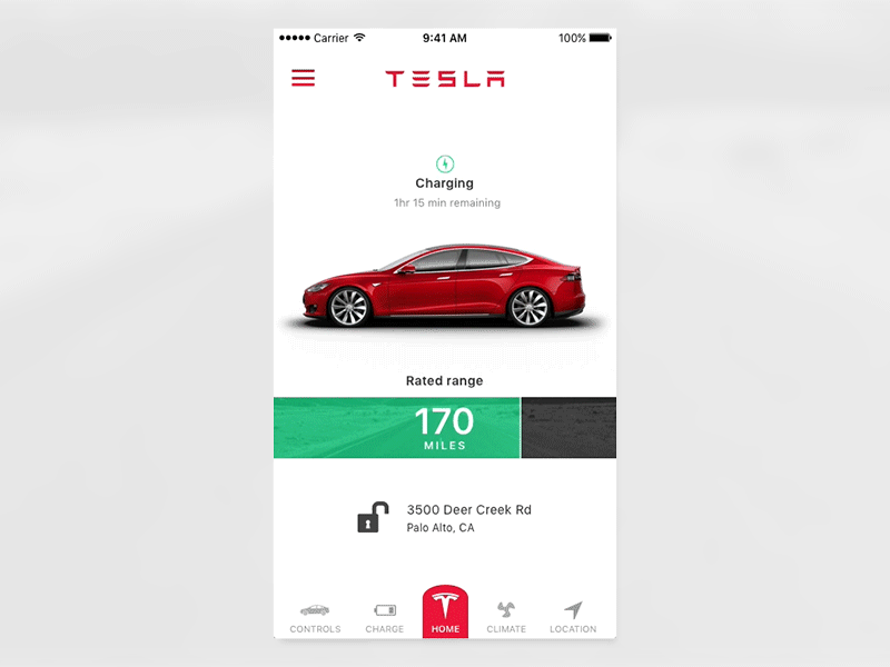 Tesla App: Charging
