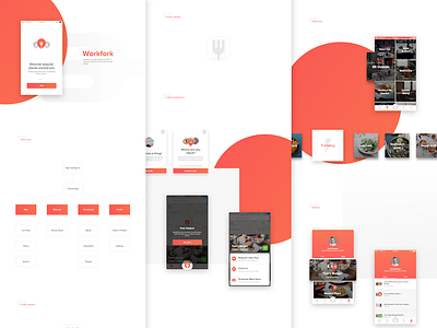Workfork on Behance app behance food gradient ios map search strv venue