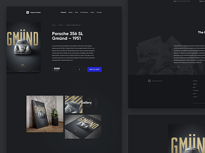 Unique & Limited - GMÜND Special Edition clean dark darkui design interface landing page minimal new poster typography ui webdesign website