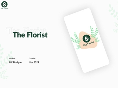 The Florist: Place to purchase, customize and learn about plants app app design case study figma logo ui ui design user flow ux design uxuidesigner