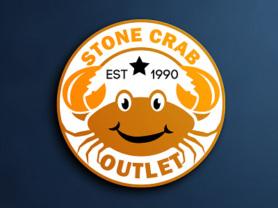 Stone Crab Outlet Restaurant Logo Design Concept-01 branding design designerfizar flat logo design graphic design icon illustration logo vector