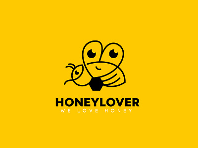 HONEYLOVER Logo Design Concept-01 designed by #designerfizar branding design designerfizar flat logo design graphic design icon illustration logo vector