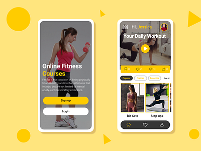 Online Fitness App animation branding graphic design logo