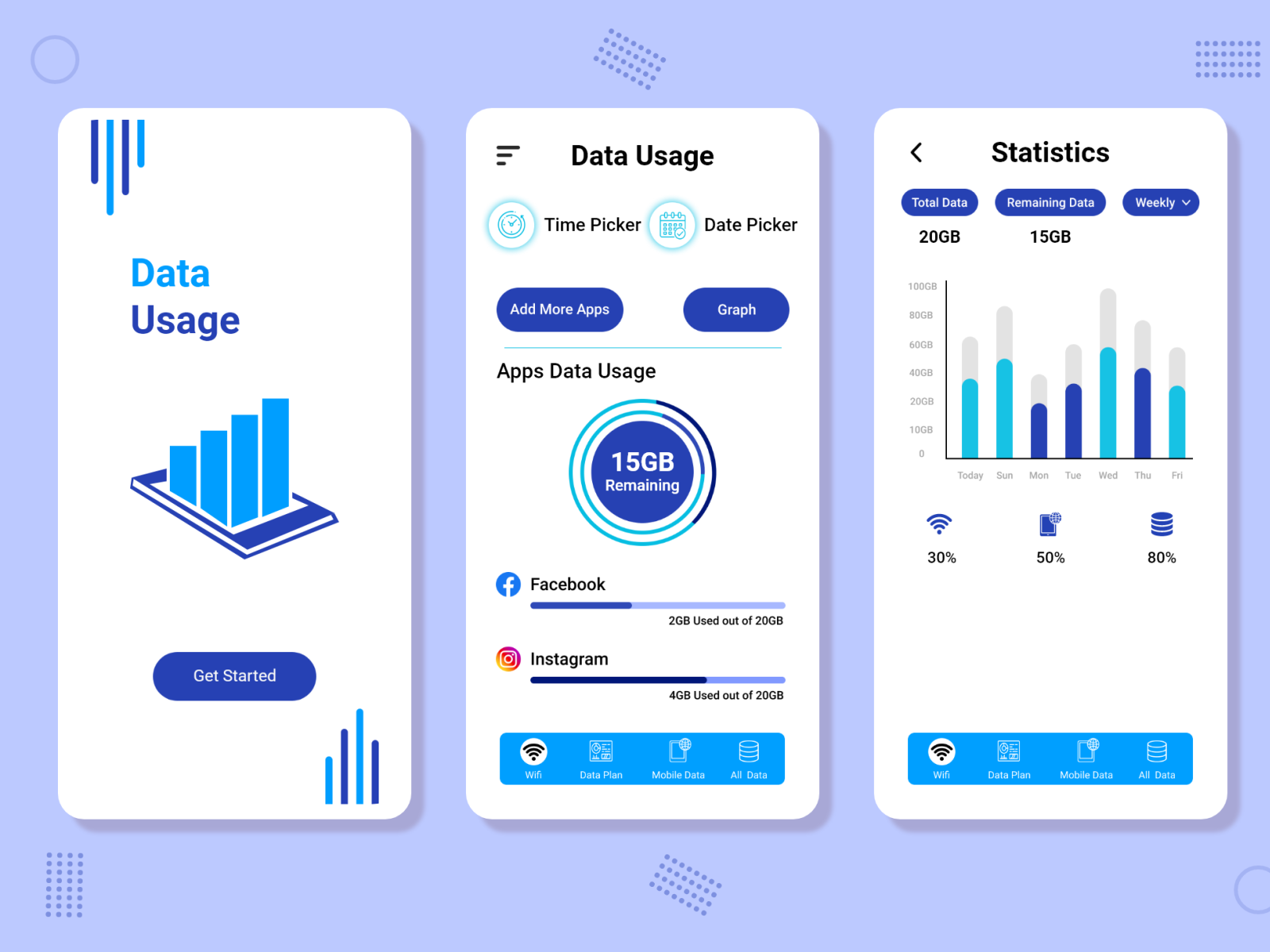 Data Usage App by Design Hub on Dribbble