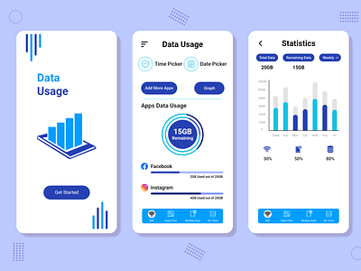 Data Usage App branding graphic design logo