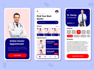 Online Doctor Appointment App branding graphic design logo ui