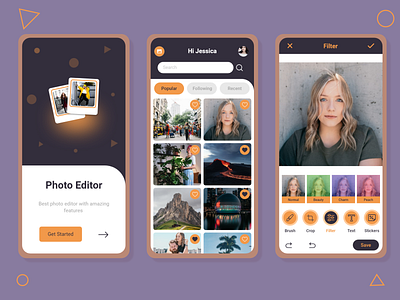 Photo Editor App Design Concept graphic design ui