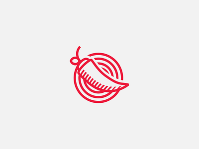 Chilli Mark chilli circles illustration logo mark pepper red shape simple vector vegetable veggie