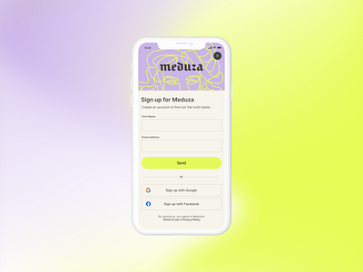 Sign up form concept #DailyUI #001