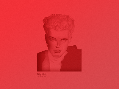 Billy Idol character gradient illustration photoshop portrait shadow