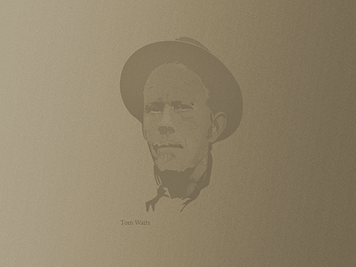 Tom Waits character gradient illustration photoshop portrait shadow