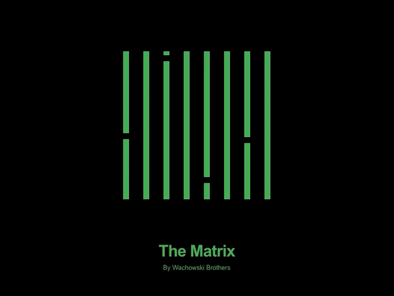 The Matrix - Minimalist Movie Posters in CSS animation css matrix minimalist poster the matrix