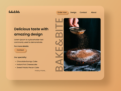 bake&bite branding design ui