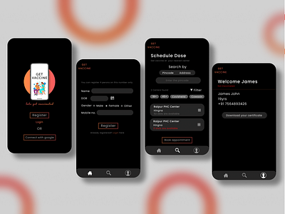 GET VACCINE app branding design icon logo ui ux