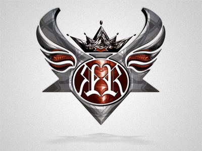 RR Customs 3d branding emblem identity logo metal texture