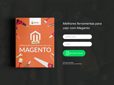 Landing Page for Ebook - Best tools for use with Magento css ebook gustavo kennedy renkel html javascript landing page magento page photoshop secnet user experience user interface