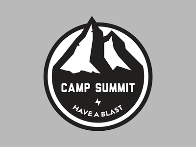 Camp Summit camp logo mountains t-shirt vector