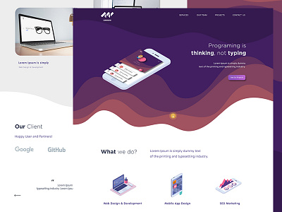 Web and App Developer Landing Page