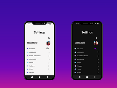 Daily UI 007 - Settings Page