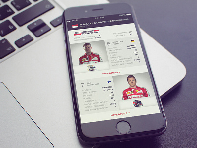 F1 Mobile App app design f1 formula 1 interface ios iphone ui ux