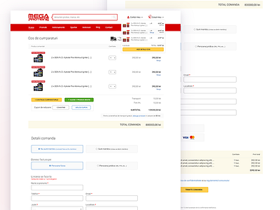 Megaproteine.ro - Checkout design redesign ui user interface ux website