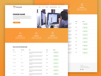 Landing page for an online learning platform design homepage landing page ui user interface ux web design website