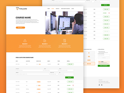 Landing page for an online learning platform design homepage landing page ui user interface ux web design website