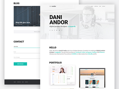 Personal website/Portfolio design homepage landing page portfolio ui user interface ux web design website